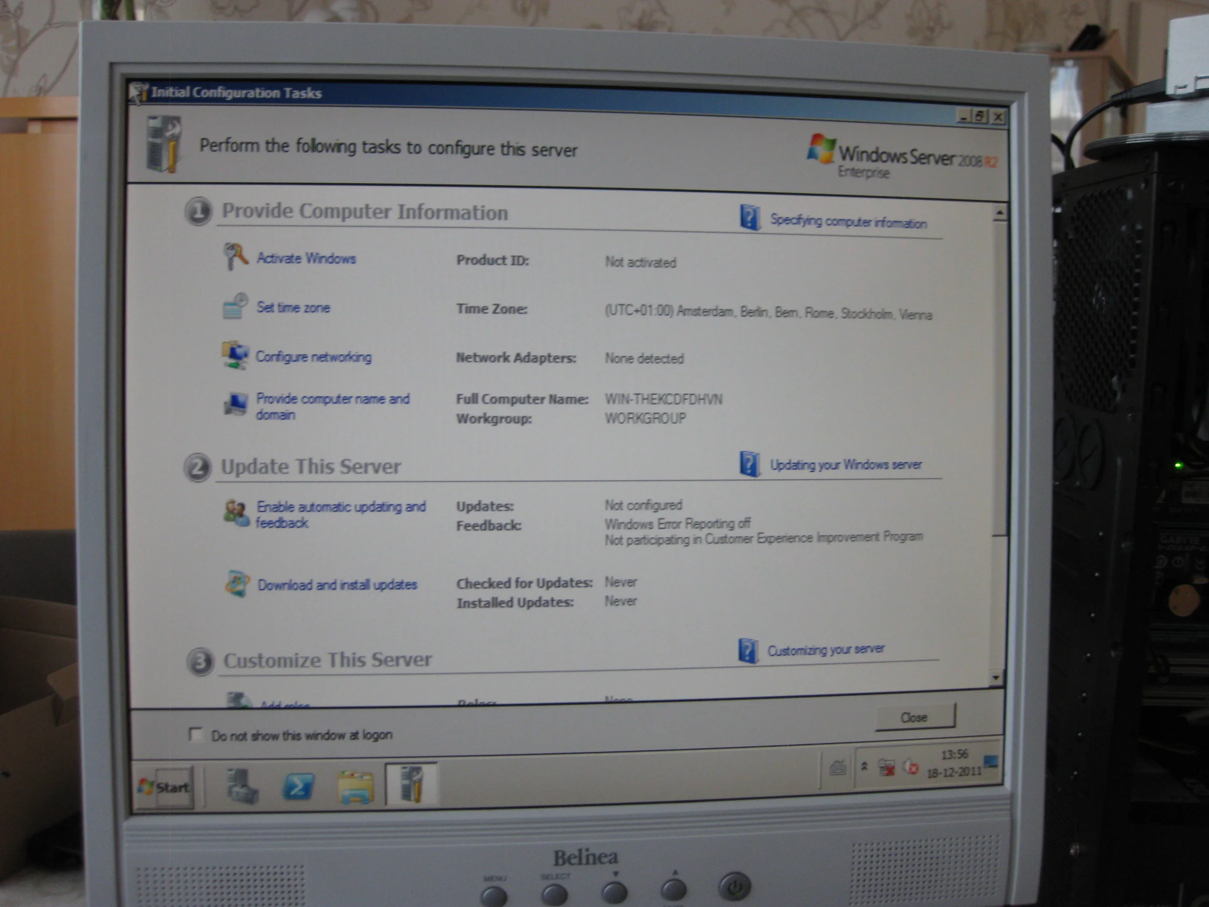 Windows Server-configuratie op de nieuwe ProjectMC-server